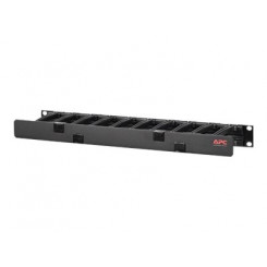 APC Horizontal Cable Manager Single-Sided with Cover - Rack cable management panel (horizontal) with cover - black - 1U - for P/N: AR3100, AR3150